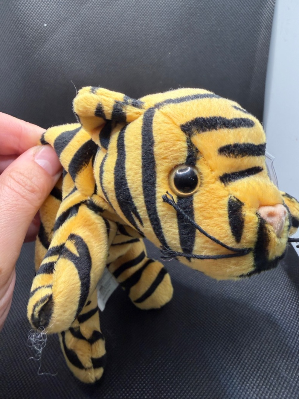 Ty Beanie Baby Stripes Tiger 1995 Vintage Plush w/ Tag Protector PVC - Picture 3 of 7